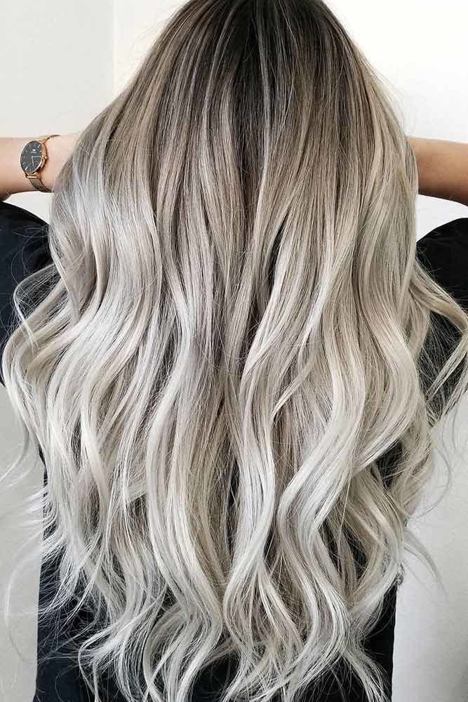 Frosted Platinum Hair Color