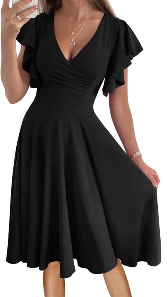 Classic A-Line Midi Dress