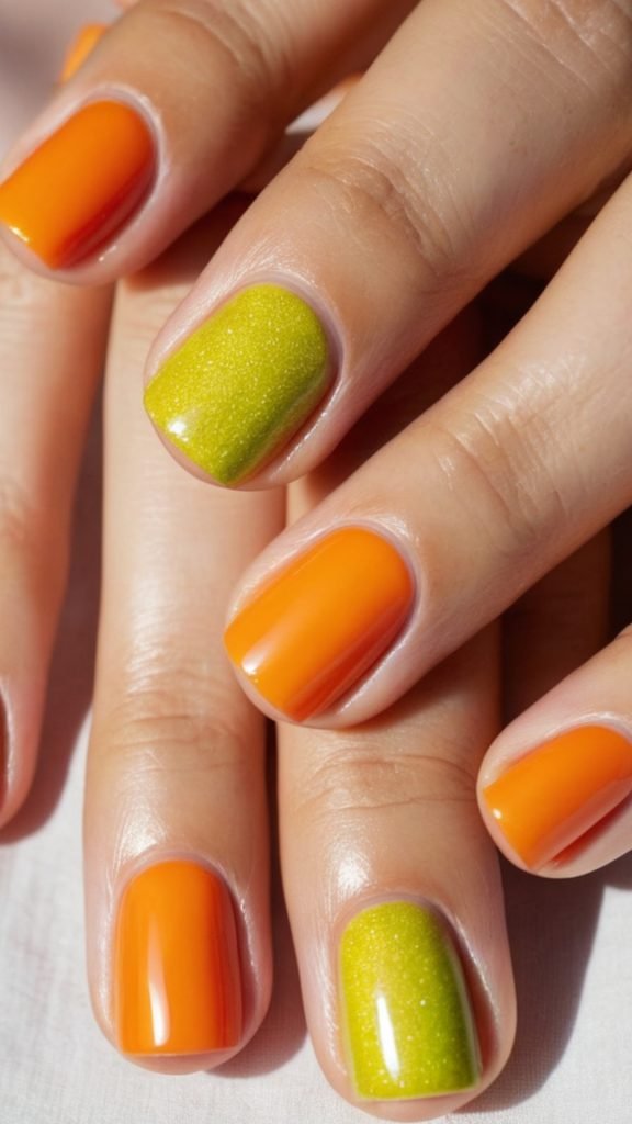 Glazed Citrus Nails