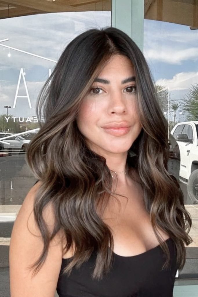 Rich Chestnut Waves Hair Idea