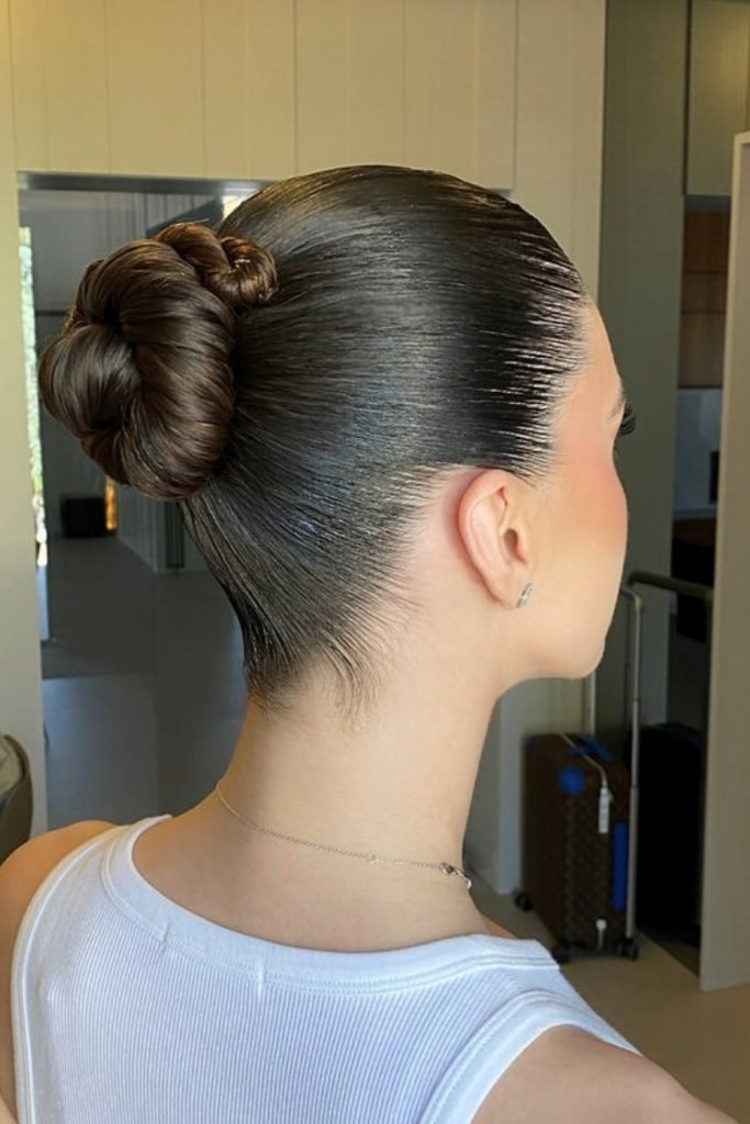 Sleek Braided Bun Hairstyle