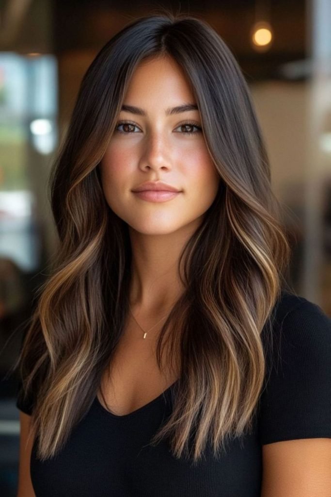 Bronzed Ebony Hair Color