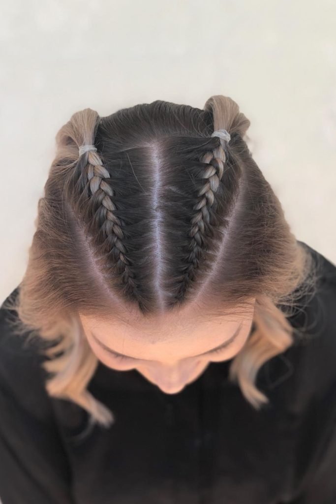 Double Dutch Braids with Wavy Ends