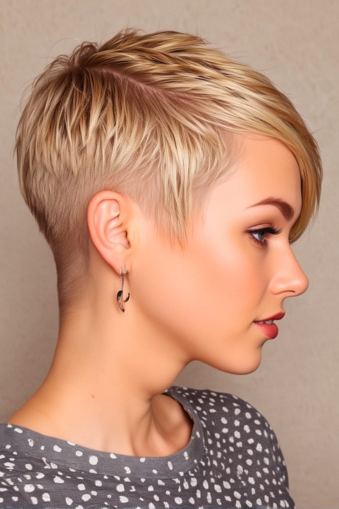 Pixie with Shaved Design