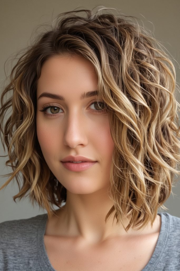 Textured Long Bob Hairstyle