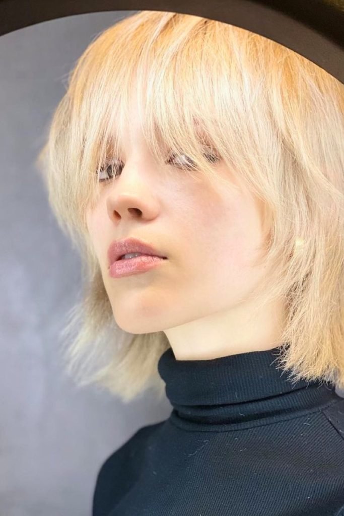 Tousled Bob with Warm Highlights