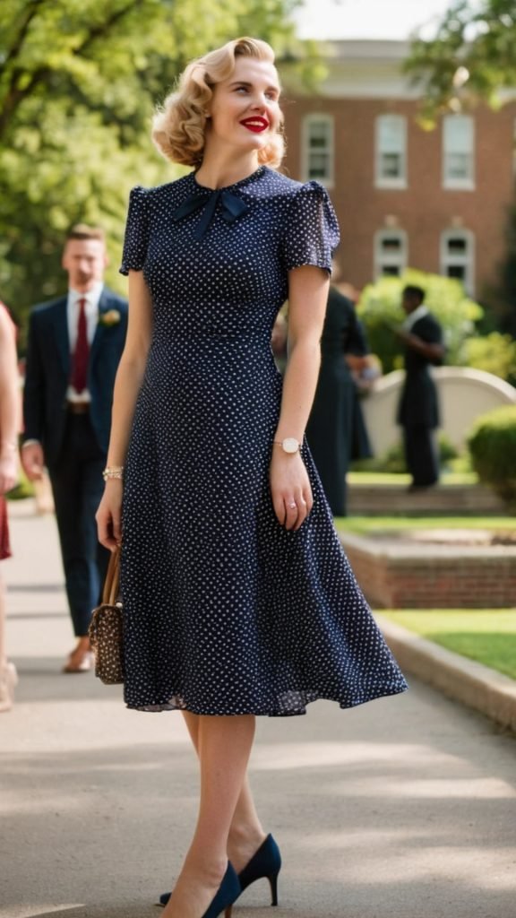 Vintage-Inspired Midi Dress