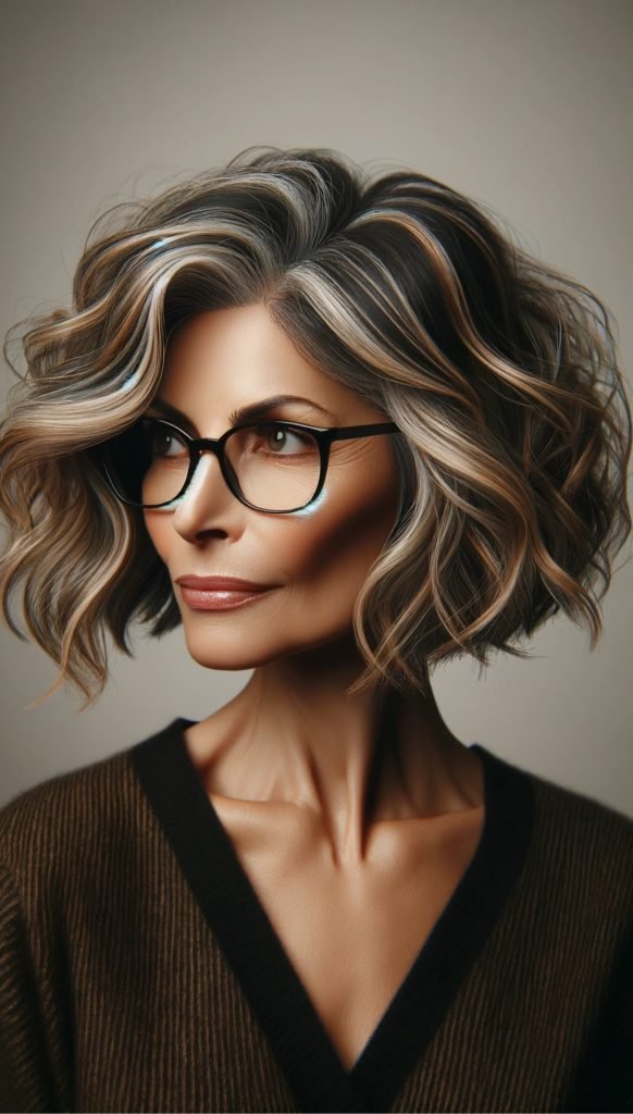 Wavy Bob with Highlights