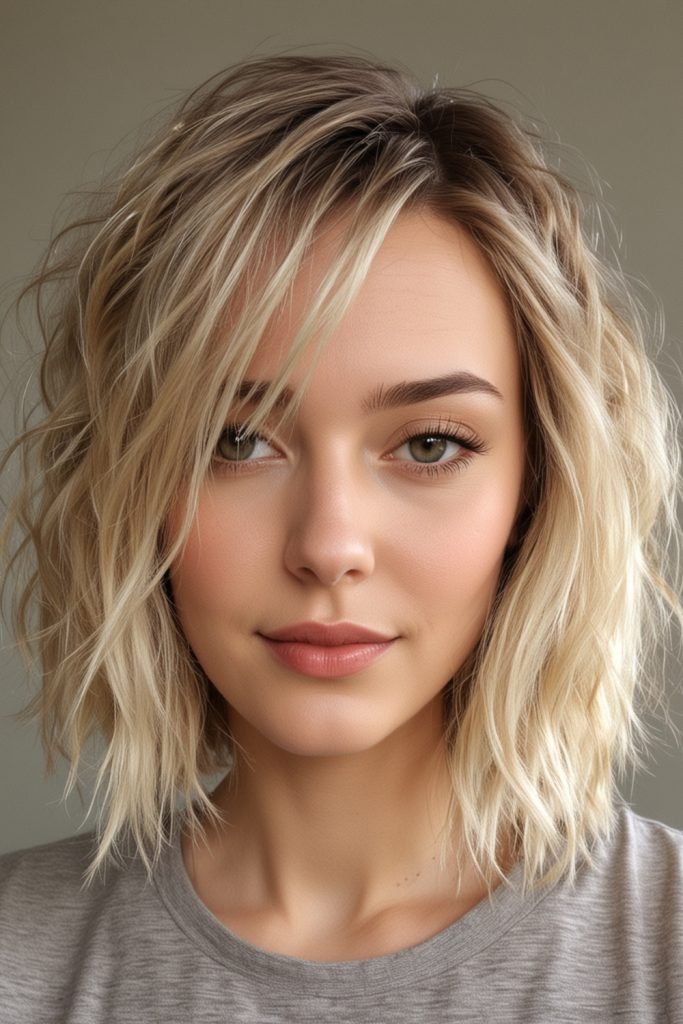 Fine Hair Textured Lob