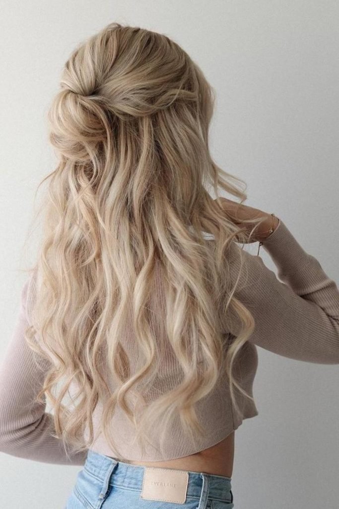 Intertwined Half-Up Messy Bun