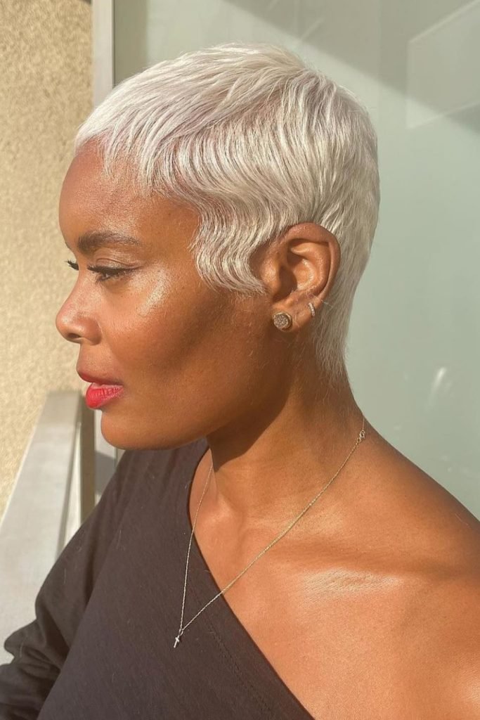 11. Platinum Pixie Hair