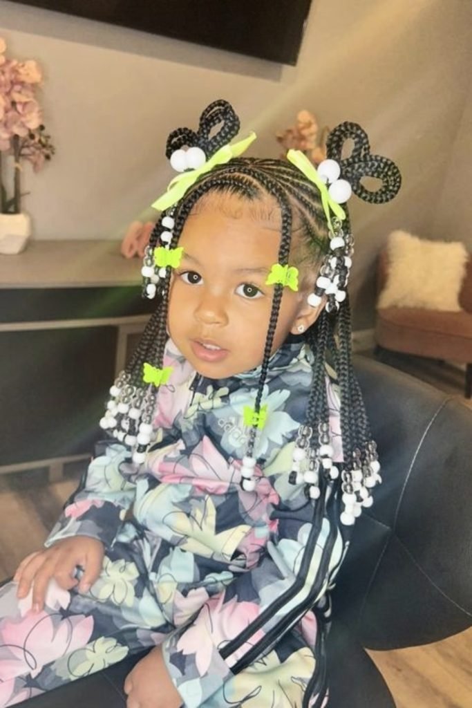 Playful Butterfly Beaded Braids