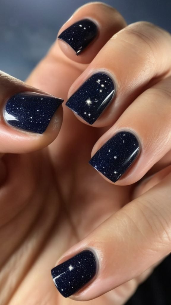 Starlit Sky Nail Design