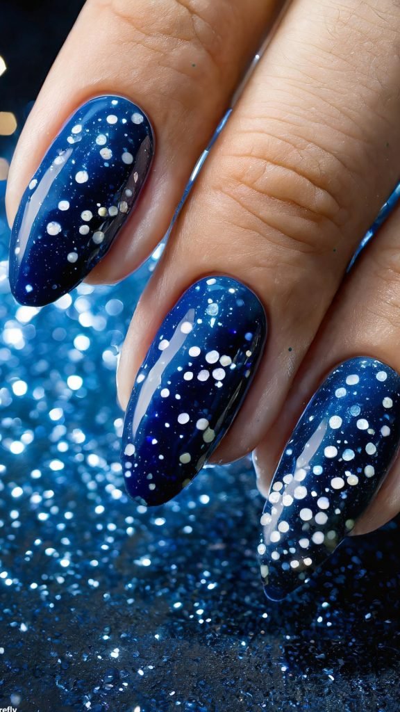 Starry Night Sky Nail Design