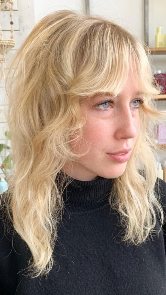 Beachy Blonde Shag Hairstyle