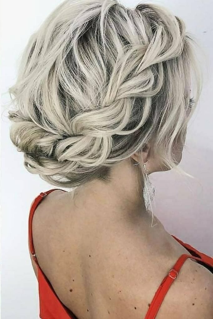 Braided Crown Twist Updo