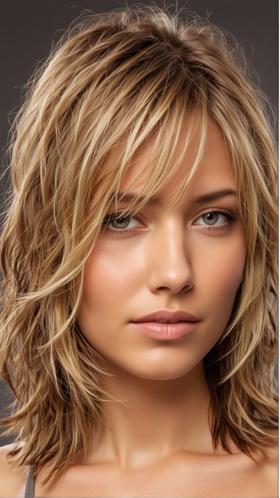 Choppy Highlighted Layers Hairstyle