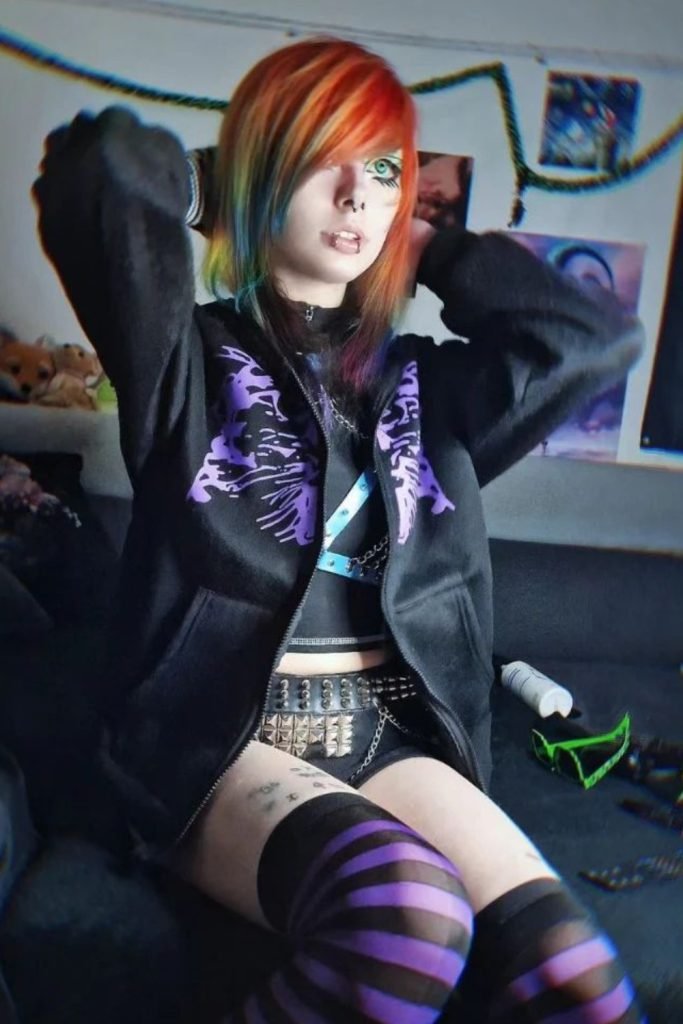 Fire and Ice Emo Scene Hair