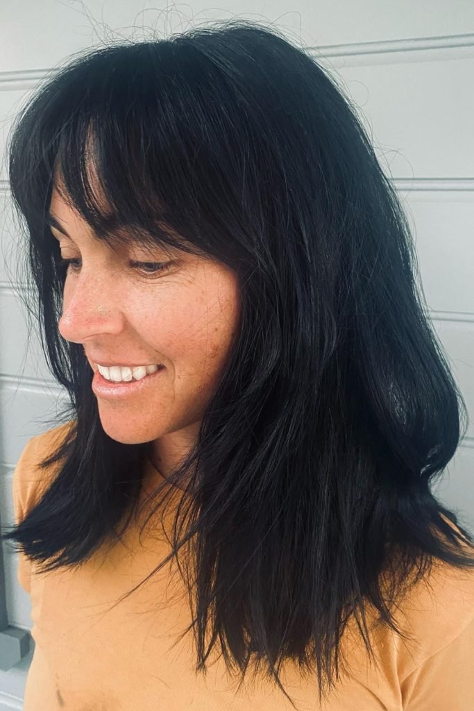 12. Jet Black Choppy Bob