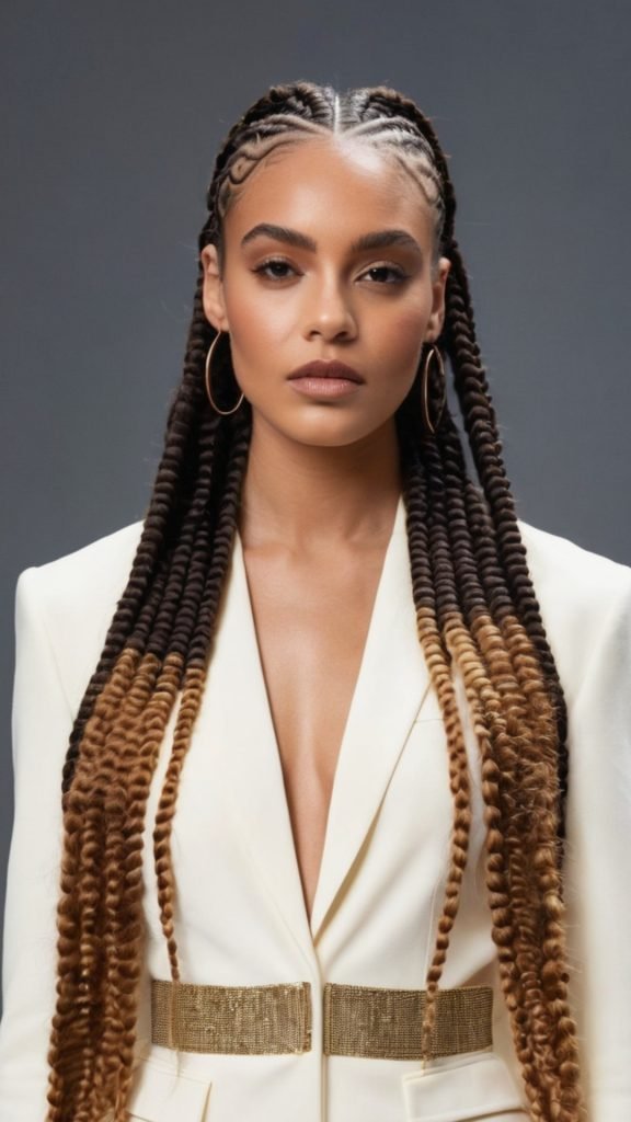 Layered Cornrows Hairstyle