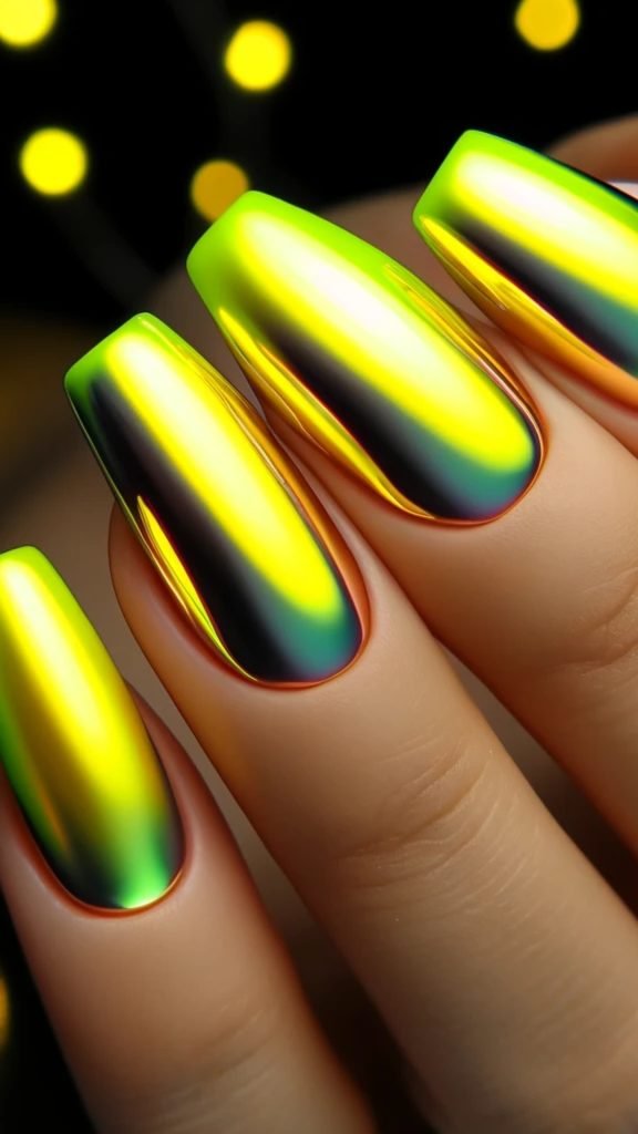 Neon Nightlife Nail Design