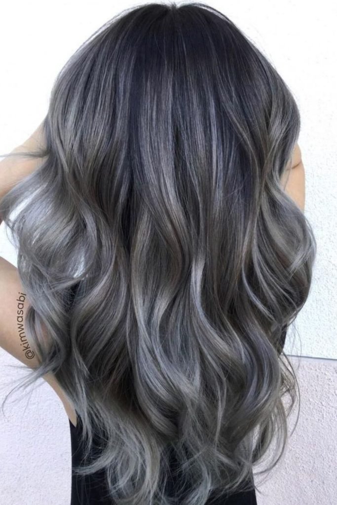 Charcoal Waves Hair Color