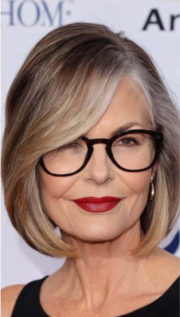 13. Angled Lob Hairstyle
