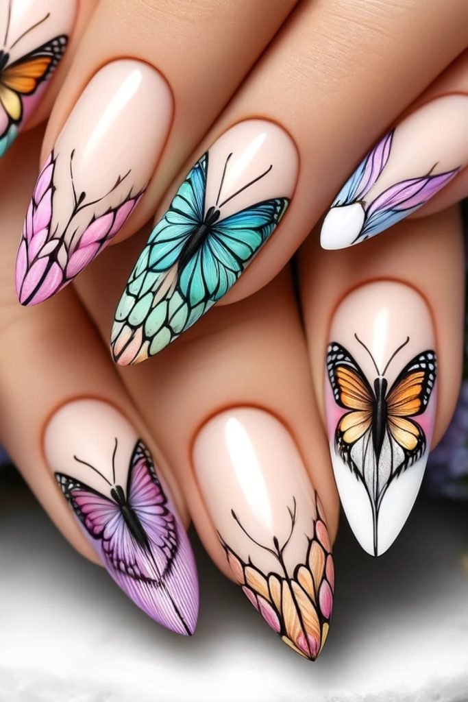 Butterfly Wings Nail Art