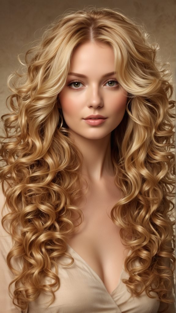 Curled Shoulder Length Long Layers Hairstyle