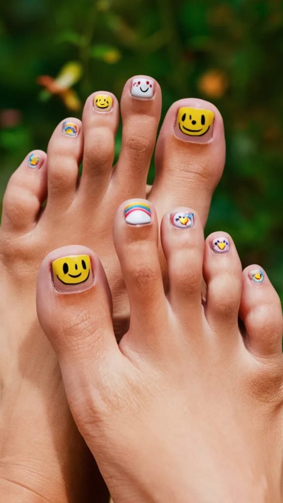 Happy Toe Nails Design 13