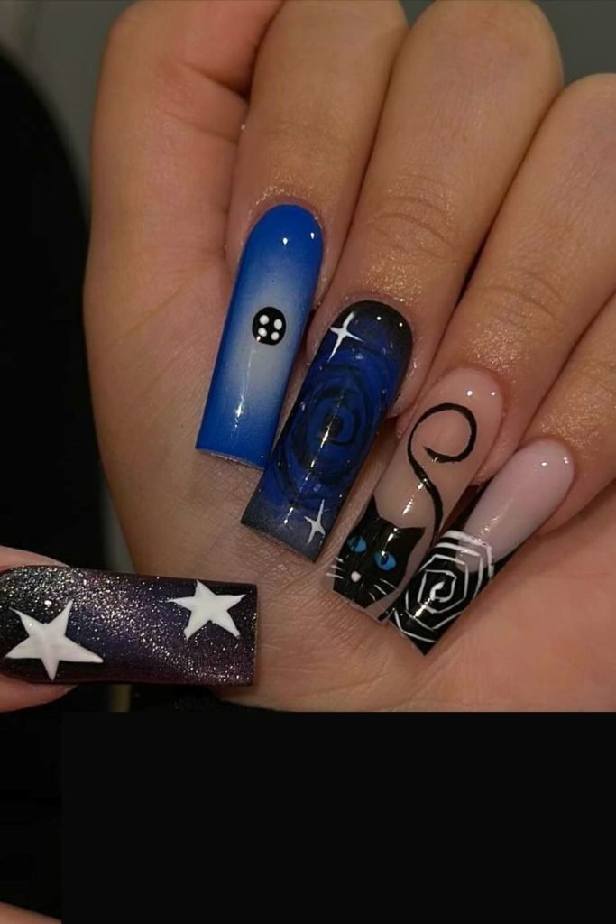Midnight Masquerade Nail Designs
