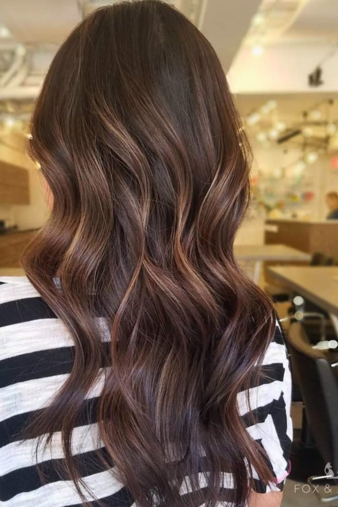 Mocha Balayage Waves Hairstyle