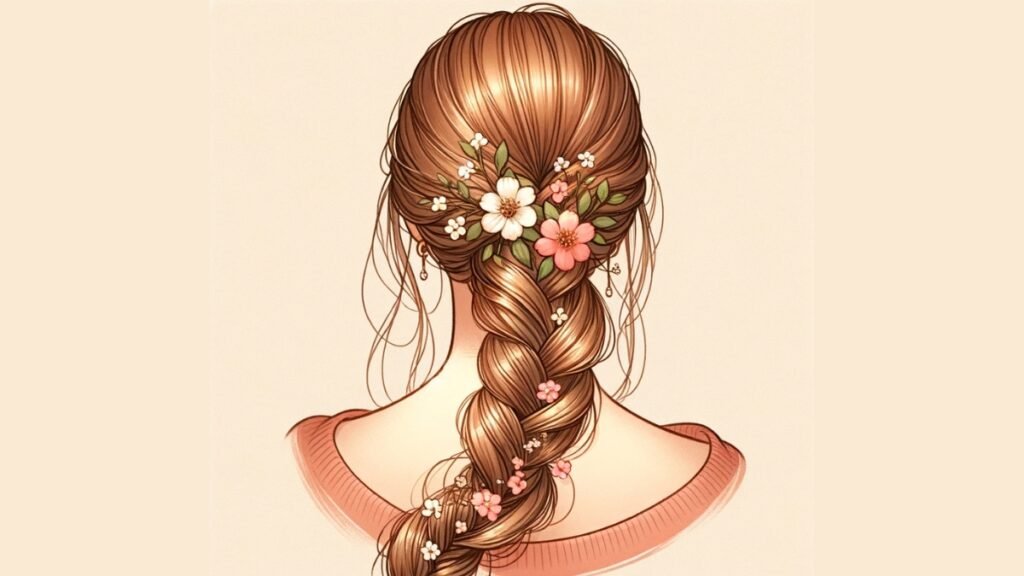 Soft Side Braid with Flowers