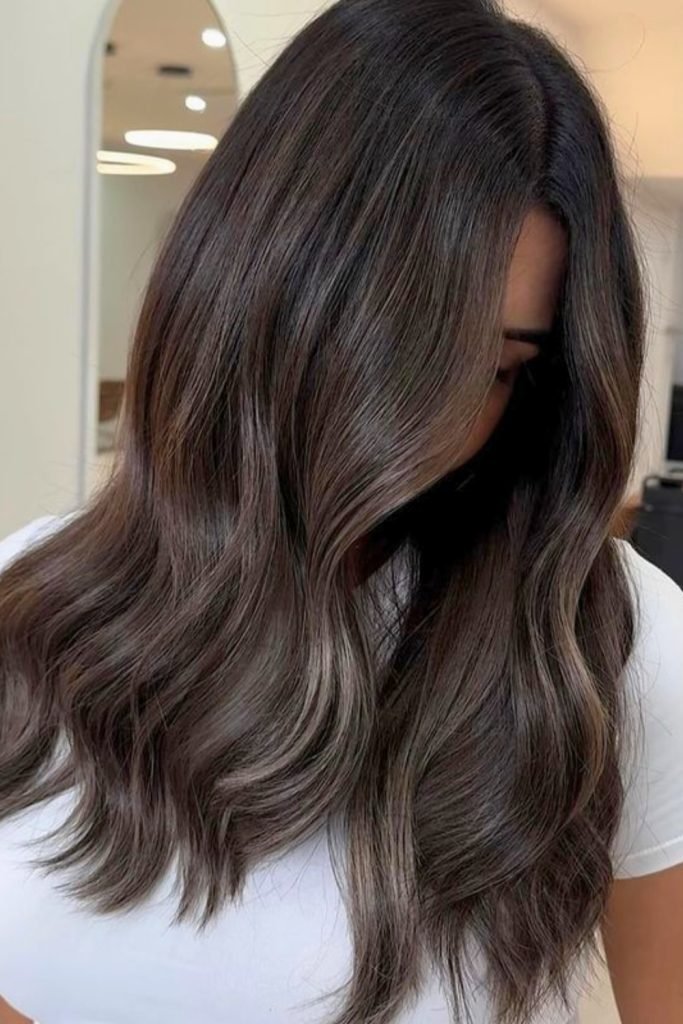 Subdued Silver Swirls Hair Style