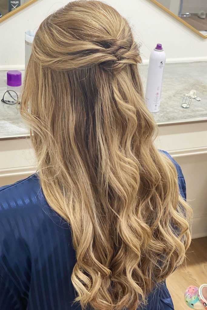 Twisted Half Updo Hairstyle