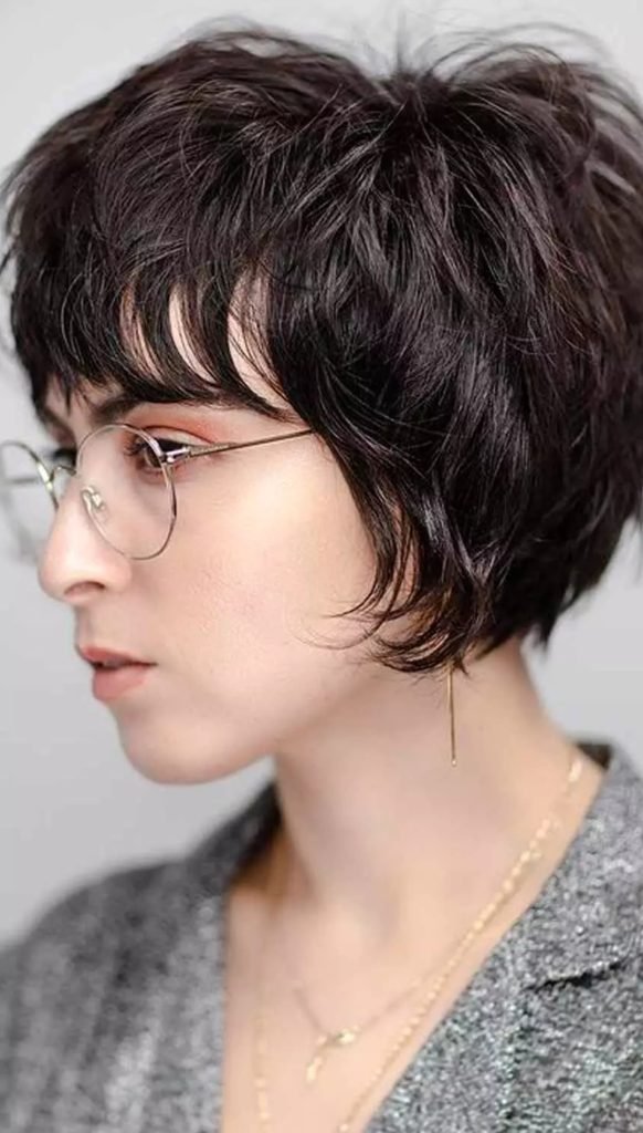 Bixie Cut with Short Bangs