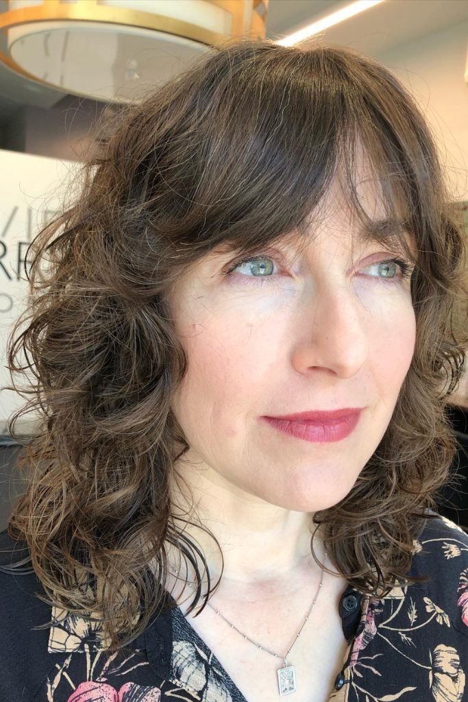 Curtain Bangs with Shaggy Mullet