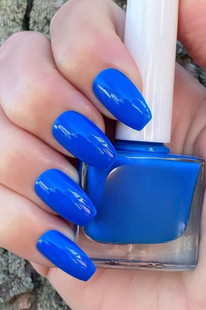 Electric Blue Neon Nails