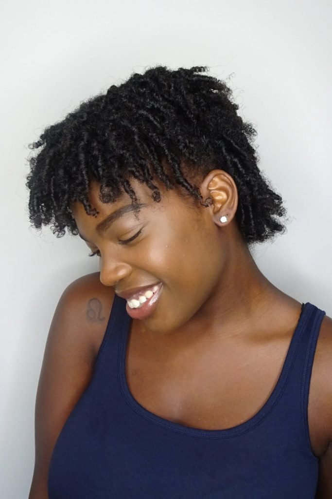 Finger Twisted Afro Hairstyle
