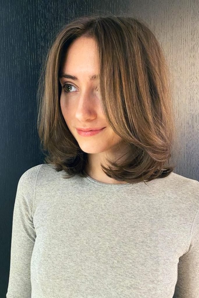 Textured Curtain Layers Hairstyle