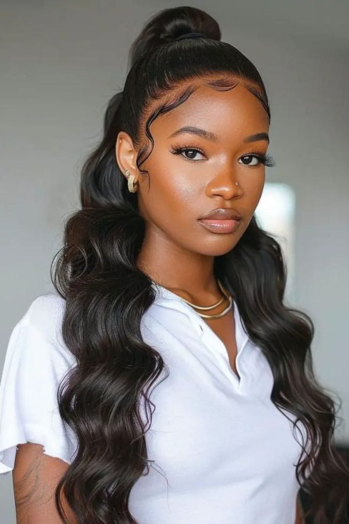 Wavy Half-Updo