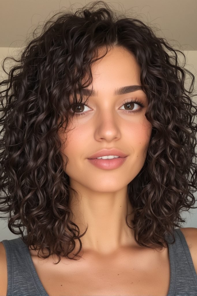 15. Long Curly Bob Hairstyle