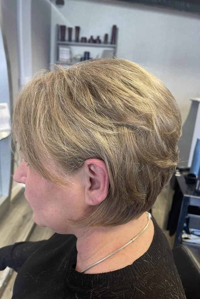 Textured Asymmetrical Bob Hairstyle