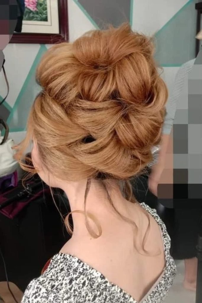 Textured High Bun Hairstyle