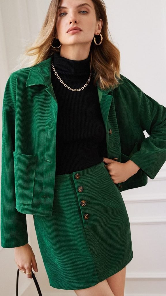 Corduroy Jacket and Matching Skirt