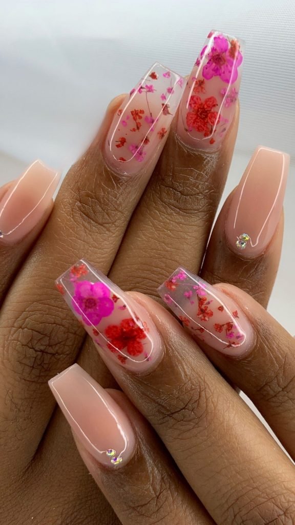 16. Floral Decadence with Glitter