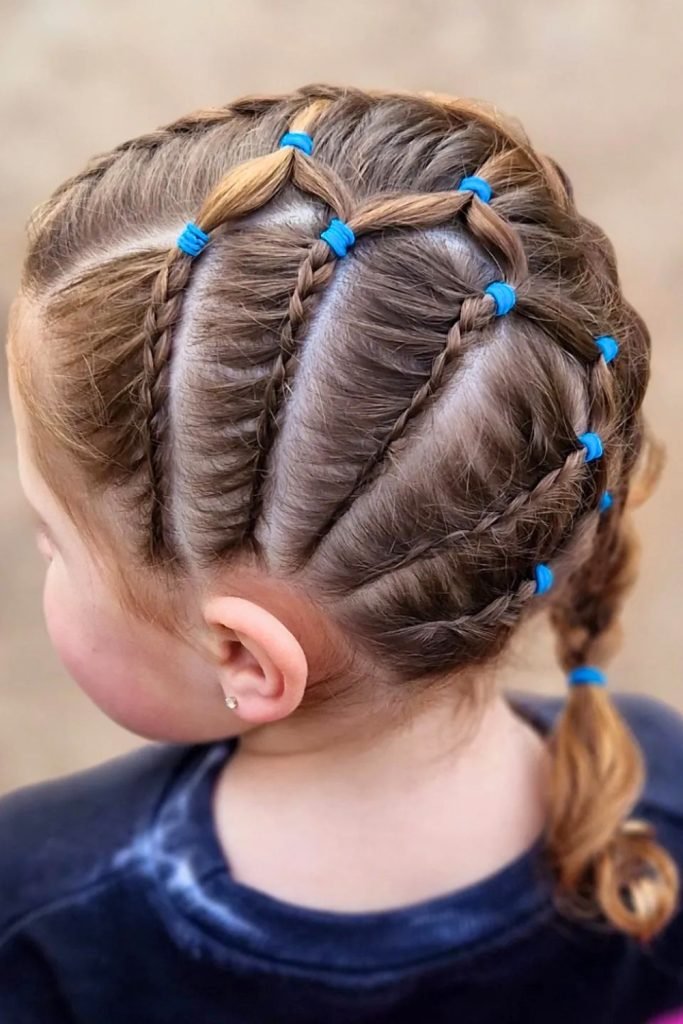 Playful Viking Lattice Hairstyle
