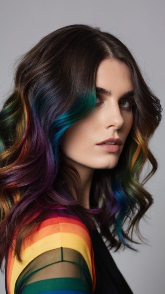 Rainbow Layers Haircut
