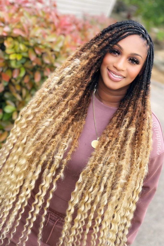 Colorful Loc Curls