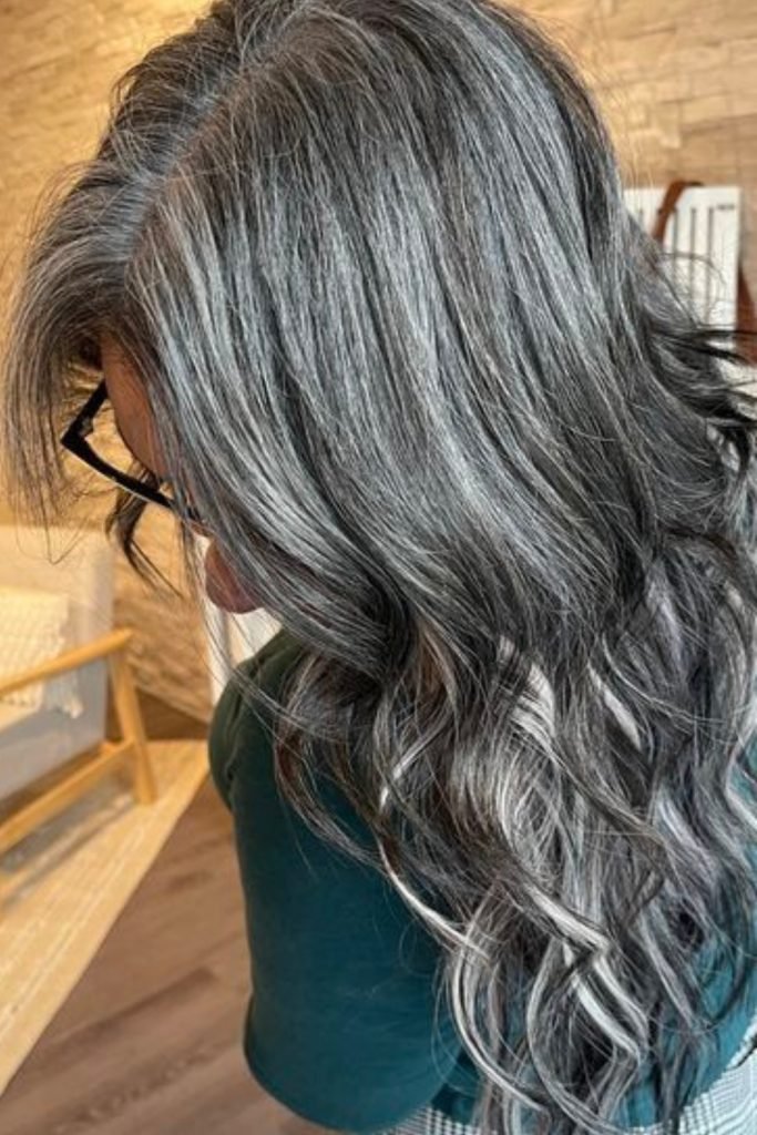 Black Hair with Gray Babylights